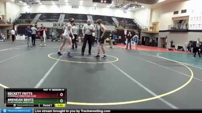 125 lbs Cons. Round 4 - Beckett Fritts, Zionsville Wrestling Club vs Brendan Bentz, Club Madison Wrestling