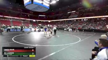 D3-170 lbs Champ. Round 1 - Bo Hanson, Mineral Point vs Owen Bahr, Poynette