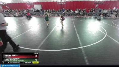 112-118 lbs Quarterfinal - Mary Prescott, Hudson High School Wrestling vs Danika Spets, Wisconsin