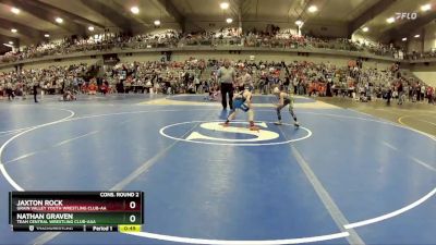 55 lbs Cons. Round 2 - Nathan Graven, Team Central Wrestling Club-AAA vs Jaxton Rock, Grain Valley Youth Wrestling Club-AA