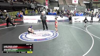 84 lbs Cons. Round 2 - Jase Price-Lewis, Del Norte Wrestling Inc. vs Emiliano Correa, Pacific Edge Wrestling