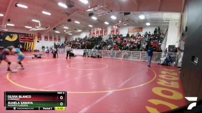 150 lbs Champ. Round 2 - Suhela Sawaya, Valencia Placentia vs Olivia Blanco, Claremont