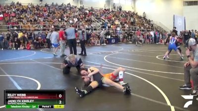 90 lbs Semifinal - Riley Webb, Little Miami Youth Wrestling vs Jadelyn Kinsley, Watkins Memorial