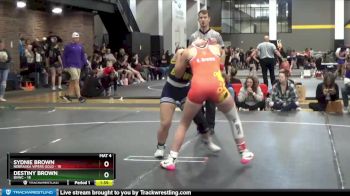 136 lbs Round 2 (6 Team) - Destiny Brown, BVWC vs Sydnie Brown, Nebraska Vipers Gold