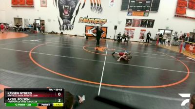 59-63 lbs Semifinal - Kaysen Nyberg, Greybull Basin Athletic Club vs Aksel Polson, Thermopolis Wrestling Club