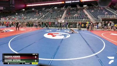 74 lbs Cons. Round 4 - Maddox Horner, Natrona Colts Wrestling vs Dominik Watkins, Green River Grapplers Wrestling