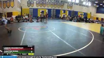 120 lbs Round 7 (8 Team) - Landon Higginbotham, Camden 2 vs Christian Iguina, Black & Blue