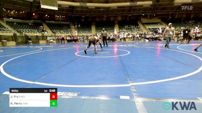 90 lbs Final - Jaxon Fry, Checotah Matcats vs Kody Perry, Vian Wrestling Club