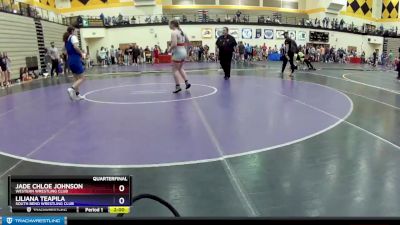 144 lbs Quarterfinal - Jade Chloe Johnson, Western Wrestling Club vs Liliana Teapila, South Bend Wrestling Club