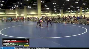 120 lbs Round 2 (10 Team) - Angelina Barham, Queen Bees vs Hannah Wecer, Charlie`s Angels- GA Black