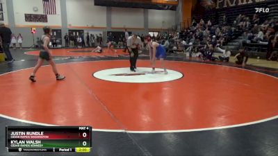106 lbs Quarterfinal - Justin Rundle, Cedar Rapids Washington vs Kylan Walsh, Cedar Rapids Kennedy