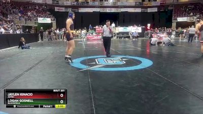 4A 215 lbs Quarterfinal - Jaylen Ignacio, Aztec vs Logan Gosnell, Bloomfield