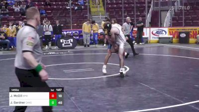 145 lbs Qtr-finals - James McGill, Spring Ford vs Josiah Gardner, Canon Mcmillan