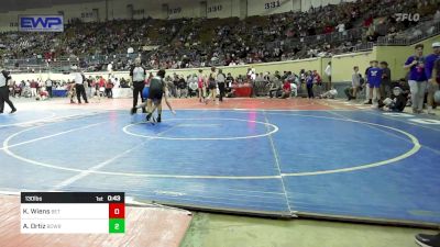 130 lbs Consi Of 32 #2 - Konnor Wiens, Bethel vs Andrew Ortiz, Bridge Creek Wrestling