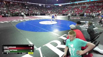 D2-215 lbs Quarterfinal - Chase Matthias, Two Rivers vs Cael Leisgang, Seymour