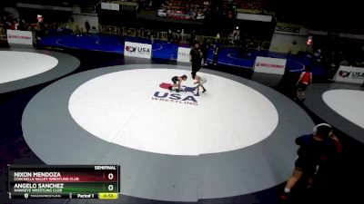 49 lbs Semifinal - Angelo Sanchez, Hawkeye Wrestling Club vs Nixon Mendoza, Coachella Valley Wrestling Club