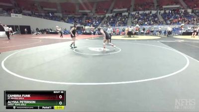 4A/3A/2A/1A Girls 170 Quarterfinal - Alyssa Peterson, Sweet Home Girls vs Cambria Funk, St. Helens Girls