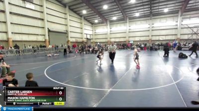 67 lbs Quarterfinal - Carter Larsen, Manti Jr. Templars vs Mason Hamilton, North Summit Youth Wrestling Club