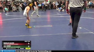 80 lbs Cons. Round 2 - Brinlie Bazer, Nebraska Wrestling Academy vs Kai Weiss, Team Hammer Wrestling Academy