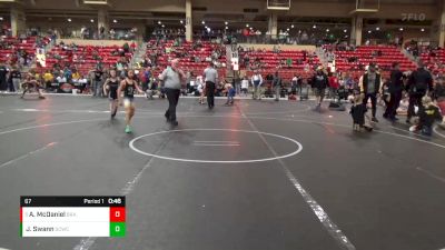 67 lbs 1st Place Match - Anthony McDaniel, Brawlers vs Jace Swann, Garden City Wrestling Club