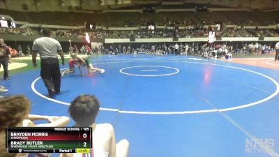 105 lbs Quarterfinal - Brayden Morris, Chesapeake vs Brady Butler, Riverheads Youth Wrestling