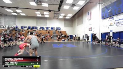 149 lbs Semis & 3rd Wb (16 Team) - Andrew Edwards, Skyline College vs Nick Jimenez, Sierra College