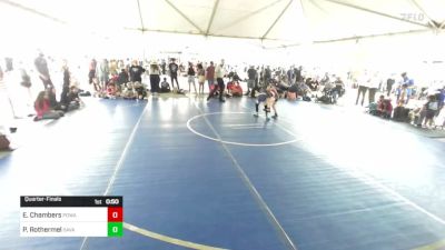 70 lbs Quarterfinal - Emanuel Chambers, Poway Elite vs Penelope Rothermel, Savage House WC