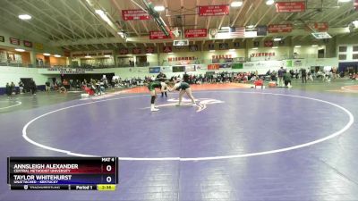 155 lbs Cons. Round 3 - Annsleigh Alexander, Central Methodist University vs Taylor Whitehurst, Unattached - Kentucky