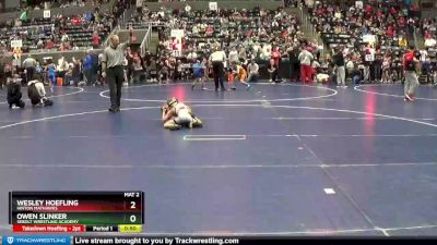 40-45 lbs Semifinal - Owen Slinker, Sebolt Wrestling Academy vs Wesley Hoefling, Hinton Mathawks