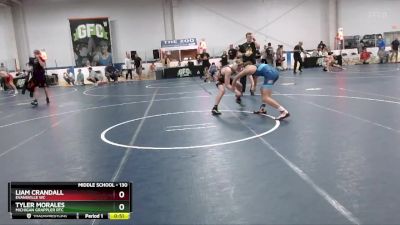 130 lbs Cons. Semi - Liam Crandall, Evansville WC vs Tyler Morales, Michigan Grappler RTC