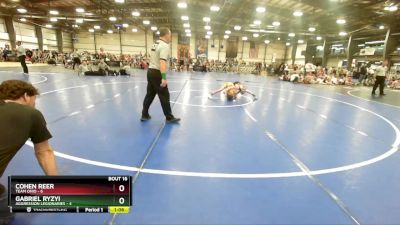 84 lbs Rd# 7- 10:45am Saturday Final Pool - Cohen Reer, Team Ohio vs Gabriel Ryzyi, Aggression Legionaries