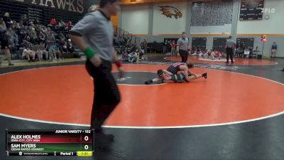 132 lbs Semifinal - Sam Myers, Cedar Rapids Kennedy vs Alex Holmes, Iowa City, City High