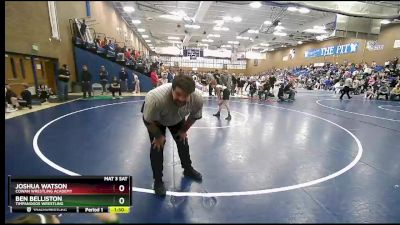 84 lbs Cons. Round 2 - Ben Belliston, Timpanogos Wrestling vs Joshua Watson, Cowan Wrestling Academy