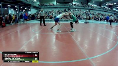 130 lbs 5th Place Match - Brody Wood, JC Youth Wrestling Club-AAA  vs Haydin Jackson, Smithville Youth Wrestling-AA 