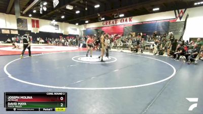 157 lbs Cons. Round 2 - Joseph Molina, AB Miller vs David Maya, Yucca Valley