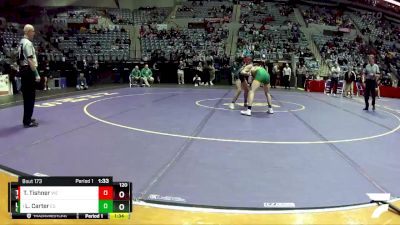 120 lbs Semifinal - Linkin Carter, Eastside vs Tanner Tishner, Western