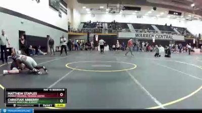 152 lbs Quarterfinal - Christian Arberry, Warren Wrestling Academy vs Matthew Staples, Midwest Regional Training Center