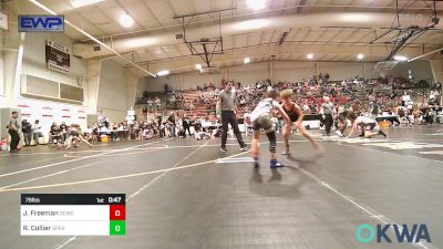 76 lbs Consi Of 16 #2 - Judd Freeman, Dark Cloud Wrestling Club vs Ryker Collier, Sperry Wrestling Club