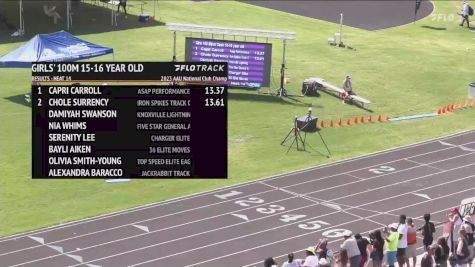 Youth Girls' 100m, Prelims 15 - Age 15-16