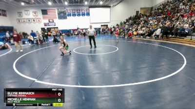 100 lbs Semifinal - Ellyse Rimmasch, Cheyenne Central vs Michelle Henman, Kelly Walsh