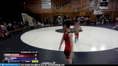 49 lbs Round 3 - Korbin Wilson, Mountain Man Wrestling Club vs Colt O`Brien, Team Real Life