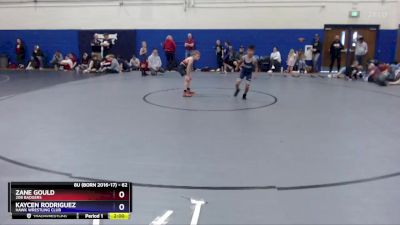 62 lbs Round 4 - Zane Gould, 208 Badgers vs Kaycen Rodriguez, Hawk Wrestling Club