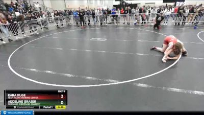 155 lbs Champ. Round 2 - Addeline Graser, Nebraska Wrestling Academy vs Kara Kuge, Team Nazar Training Center