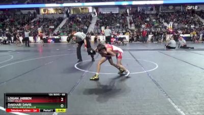 68 lbs Cons. Round 2 - Dakhari Davis, Pittsburg Wrestling Club vs Logan Jabben, Caney Valley