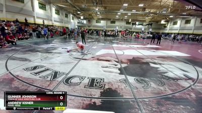 95 lbs Cons. Round 4 - Andrew Kisner, Fossil Ridge vs Gunner Johnson, Touch Of Gold Wrestling Club