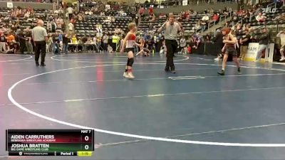 85 lbs Champ. Round 2 - Aiden Carruthers, Nebraska Wrestling Academy vs Joshua Bratten, Big Game Wrestling Club