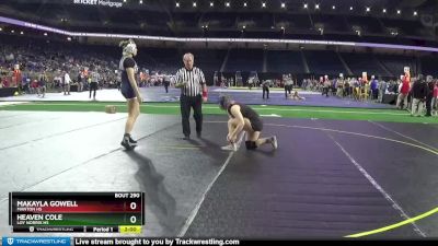 Girls-170 lbs Semifinal - Makayla Gowell, Manton HS vs Heaven Cole, Loy Norrix HS