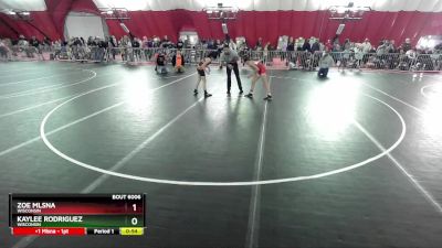 93-97 lbs Round 1 - Zoe Mlsna, Wisconsin vs Kaylee Rodriguez, Wisconsin