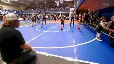 46 lbs Semifinal - Maculey Andrews, Hilldale Youth Wrestling Club vs Rhett Justice, Pryor Tigers