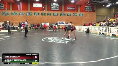 184 lbs Champ. Round 1 - Juan Magallon, College Of Redwoods vs Anthony Incantalupo, Rio Hondo